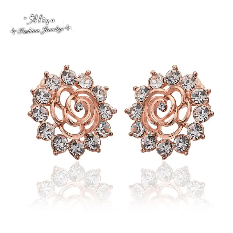 Купить Золотые Серьги Роза