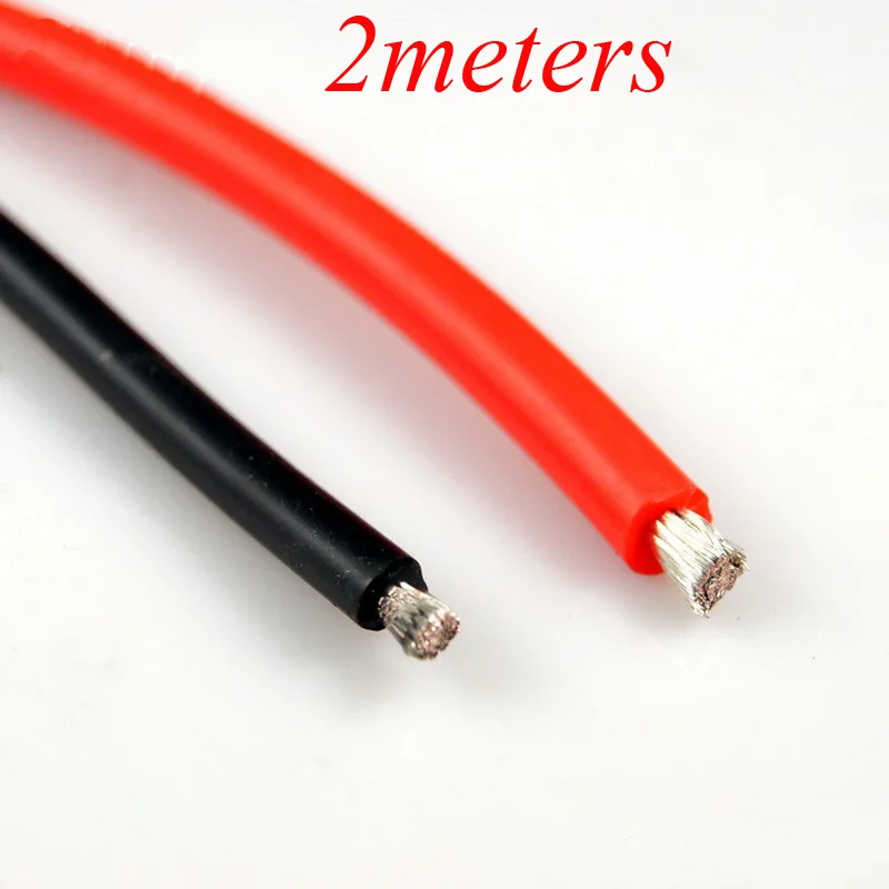 2Meters 10/12/14/16/18/20/22AWG Heat-resistant Wire Silicone Line Motor Extension Cable for Battery RC Drone Model Parts | Игрушки и