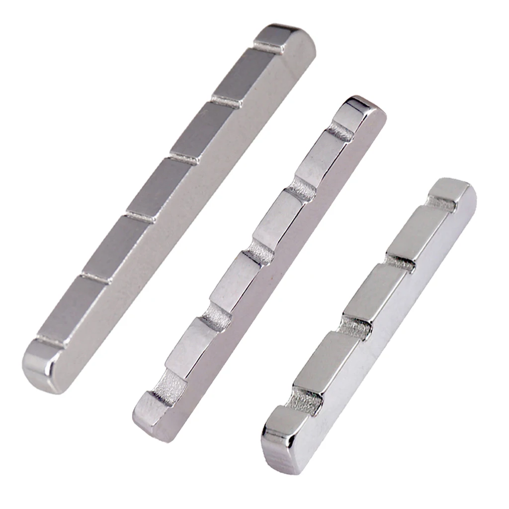 Stainless Steel Electric Guitar Bass Slotted Nut Locking Roller Bridge for Electric Acoustic Guitar Bass Guitar Accessories