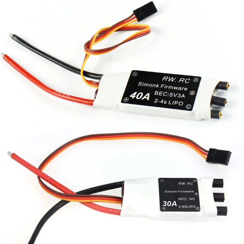 4 шт./лот RW.Rc Simonk 30A OPTO 2 6S / 40A 4S Lipo ESC мини контроллер скорости для DIY RC Мультикоптер