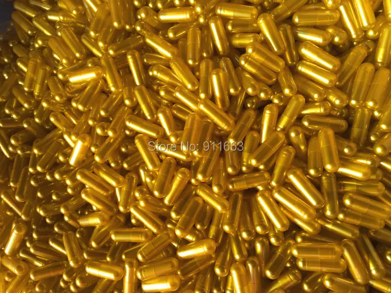 

00# 5,000pcs! Pearl Yellow Colored Empty Capsule!Hard gelatin empty capsules 00!(joined or seperated empty capsules available!)