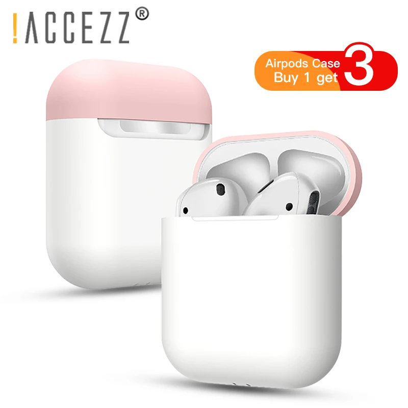 

!ACCEZZ Portable Bluetooth Wireless Earphone Case Accessory For Apple Airpods Protection Headset Case Cover Cute Silicone Case