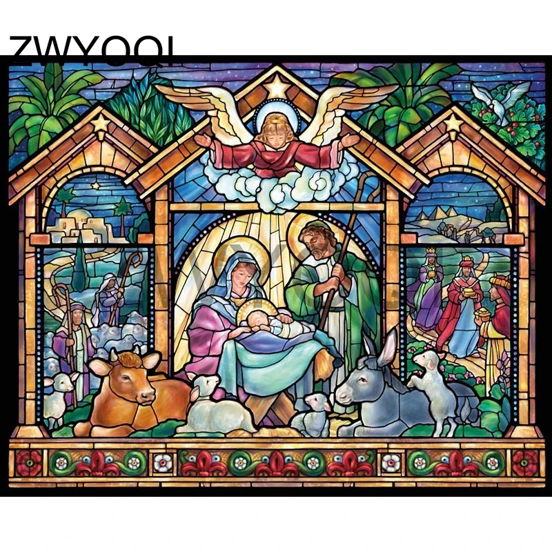 DIY-5D-Diamond-Painting-Mosaic-Religious-Family-Diamond-Cross-stitch-Set-Diamond-Embroidery-KBL