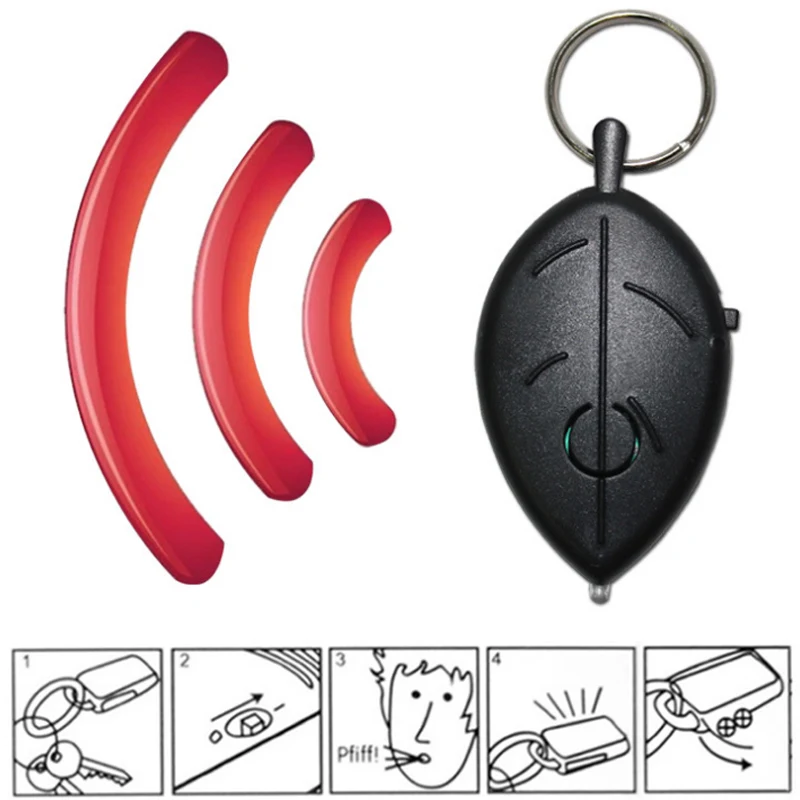 

Mini Anti-lost Whistle Key Finder Beeping Remote Key Bag Wallet Locators Alarm Reminder GT66