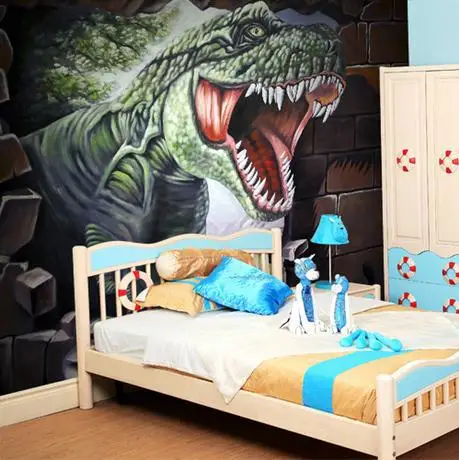 Nieuwe 3d dinosaurus behang muurschildering stereo behang voor ... Nieuwe 3d dinosaurus behang muurschildering stereo behang voor ...