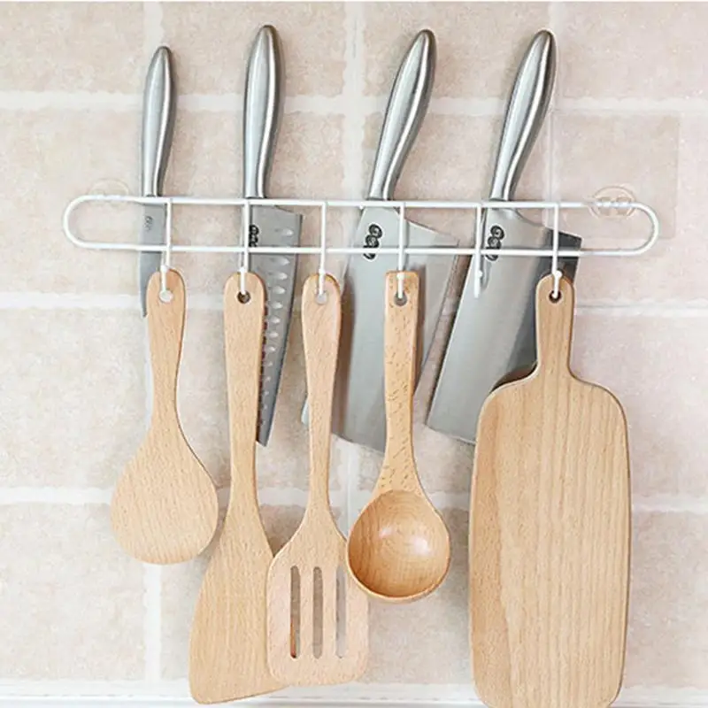 Wall Suction Cup Utensils Cutlery Tableware Rack Shelf Washing Cloth
