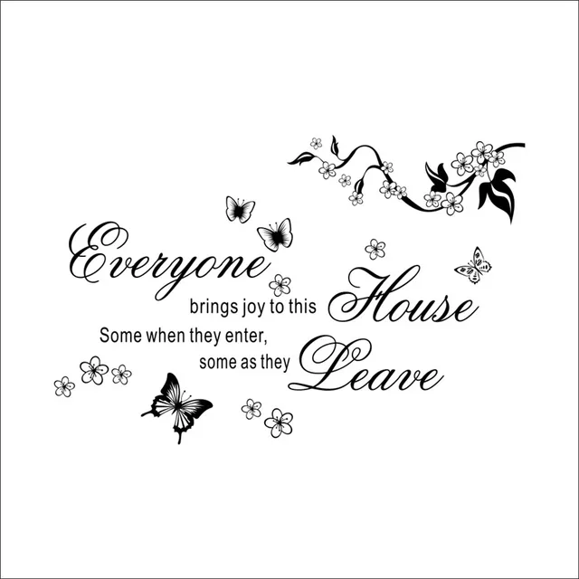 Populaire Citation Murale Art Stickers Muraux Tout Le Monde Profiter De Cette Maison Citation Chaude Famille Nouvelle Maison Mariage Decoration Decoration Bricolage Aliexpress