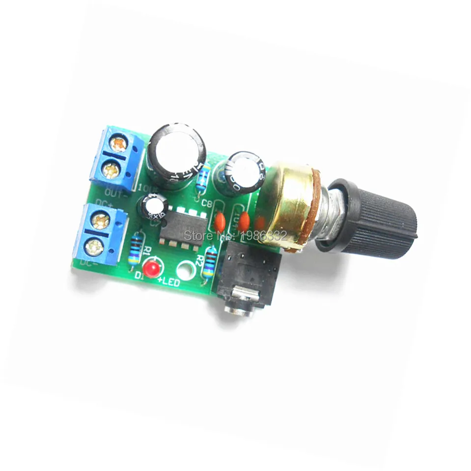 

WS16 LM386 Mini Audio Power Amplifier AMP Board DC 3V~12V 5V Adjustable Volume Welded Module