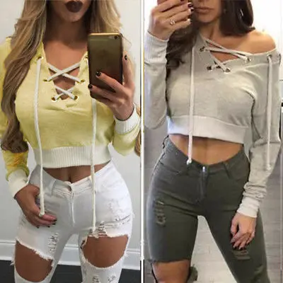 long sleeve baggy crop top