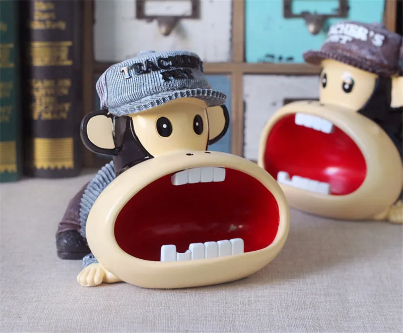 Boutiques s Decoration Mouth monkey Ash tray creative Car ash box ...