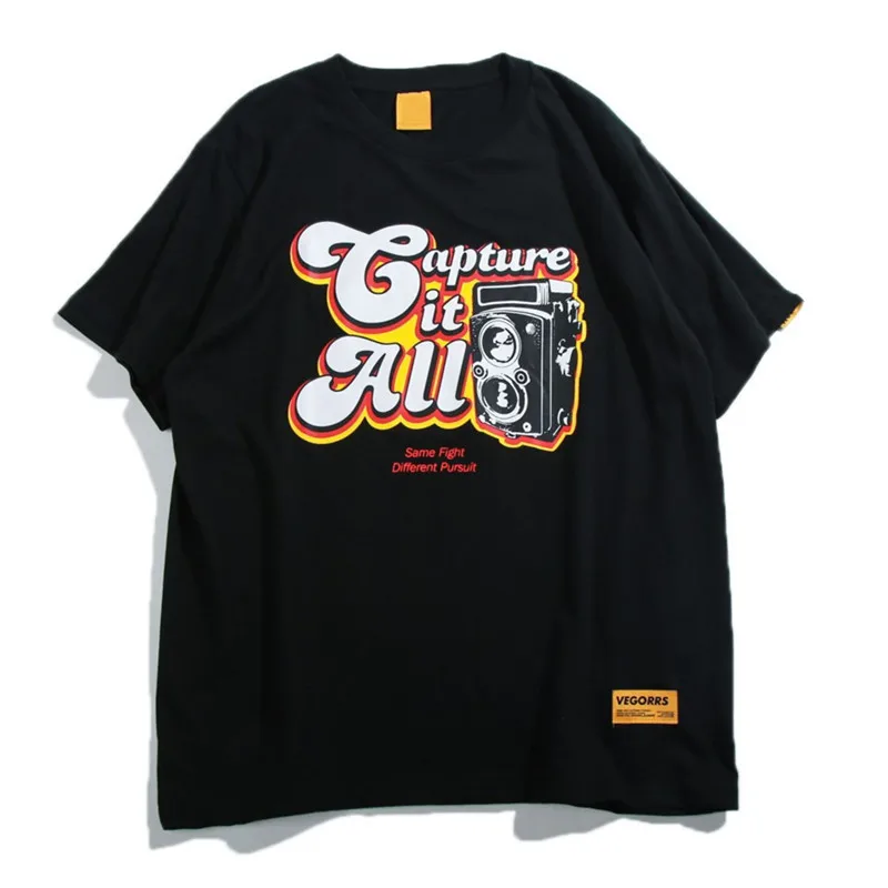 

2019 Men Women Cotton Retro American Style Streetwear T Shirt Summer Loose Casual Funny Print Trend T-shirt Tops Tees Hip Hop