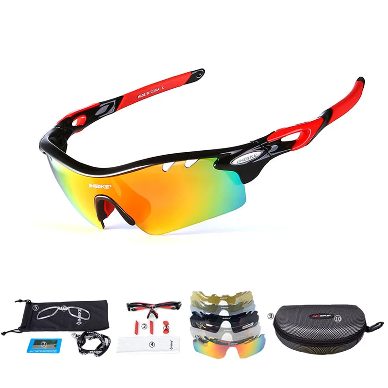 Велоспорт Поляризованные солнцезащитные очки спортивный велосипед TR90 очки велосипед UV400 Солнцезащитные очки Открытый езда очки с 5
