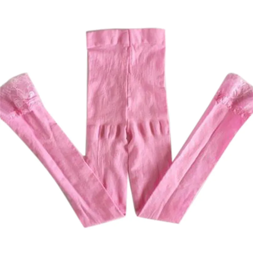 summer new Kids Girl leggings summer stretch Lace Leggings skinny capris Pants Candy color (11)