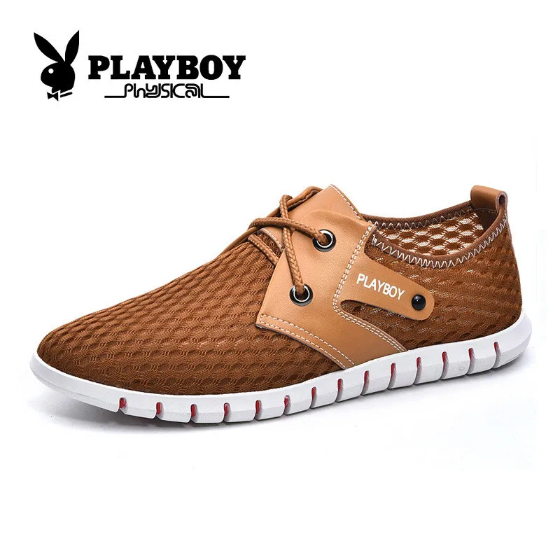 Playboy/Новинка года; Летние воздухопроницаемые мужские кроссовки; Zapatillas Deportivas; цвет серый, синий; повседневная мужская обувь