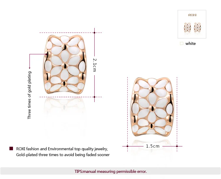 Модные стильные эмалированные серьги с белым цветком для женщин элегантные вечерние/свадебные подарки для леди