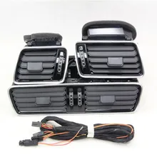 Черный хром пианино Краски приборной панели вентиляционные отверстия сопла кондиционирования воздуха автомобиля отверстие для Passat CC B6 B7