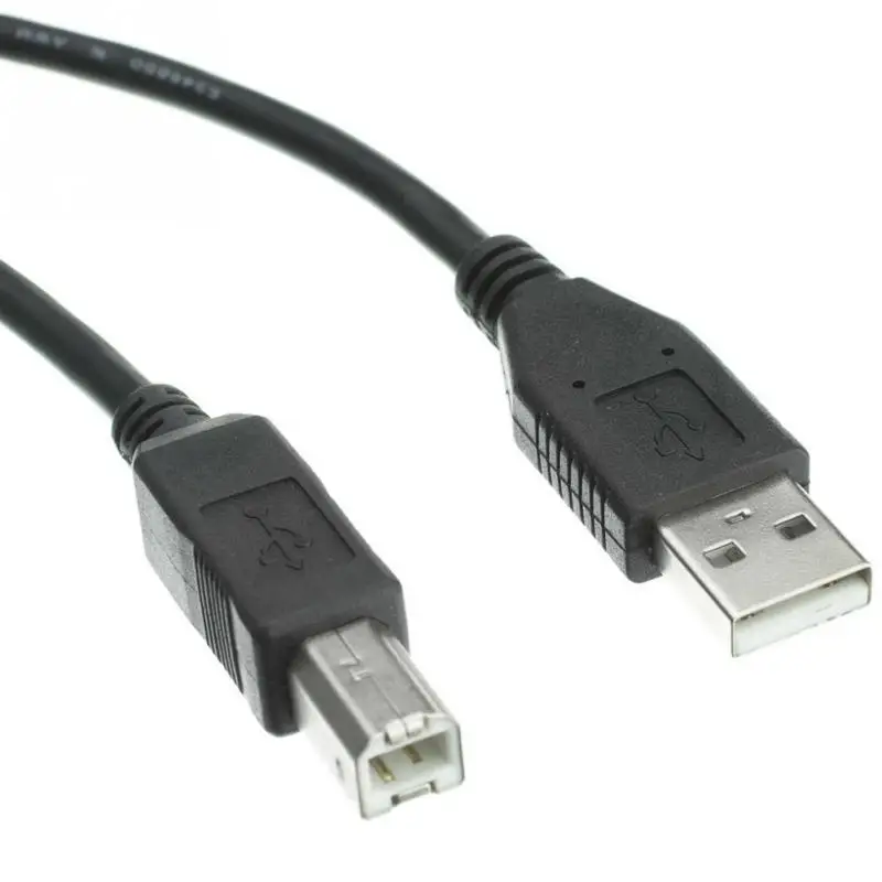 1 м профессиональный черный USB 2,0 Провод A в B квадратный рот принтеры сканер кабель для передачи данных