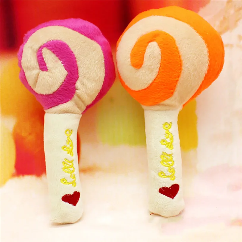 Cute Lollipop Pet Squeak Toys Plush Sound Play Dog Toys For Small Large Dogs Cats Puppy Molar Chew Toys Wholesale #F#40AT31 (8)