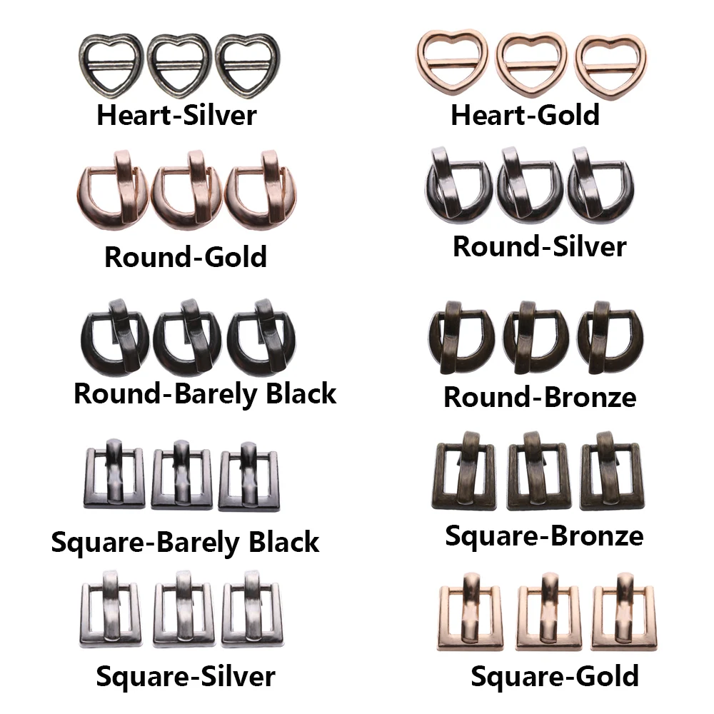 Mini Ultra-small Tri-glide Buckle Belt Buckle doll clothes accessories plush doll accessories For Doll Bag Buckles DIY Doll Shoes Clothes Sewing Accessories 6PCS 7*8MM