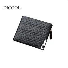 DICOOL Новые многофункциональные мужские кошельки 2 цвета мужские s наивысшего качества кожаный кошелек на молнии для бизнеса держатель для карт Карманный Кошелек Горячая плед