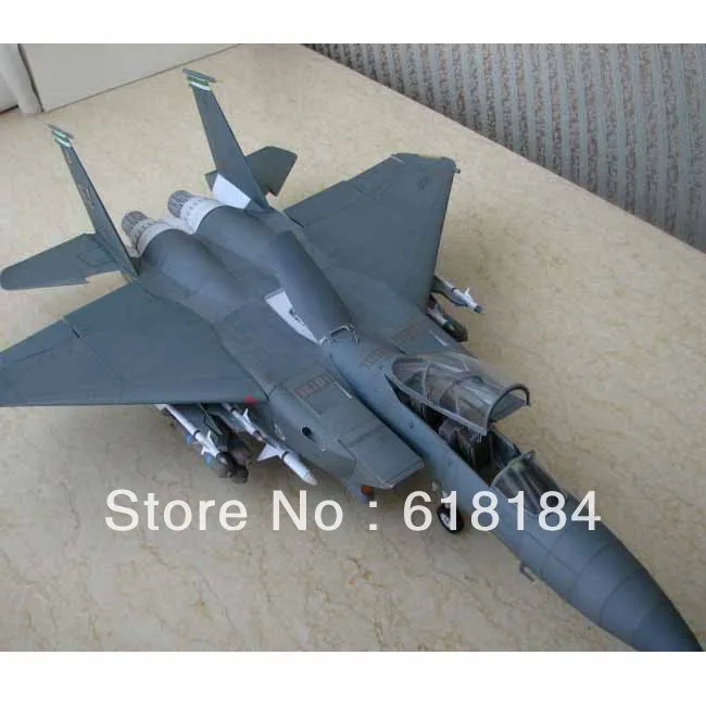 Бесплатная пересылка бумажная модель самолета diy игрушки 60 см длиной 1:33 сша F15E