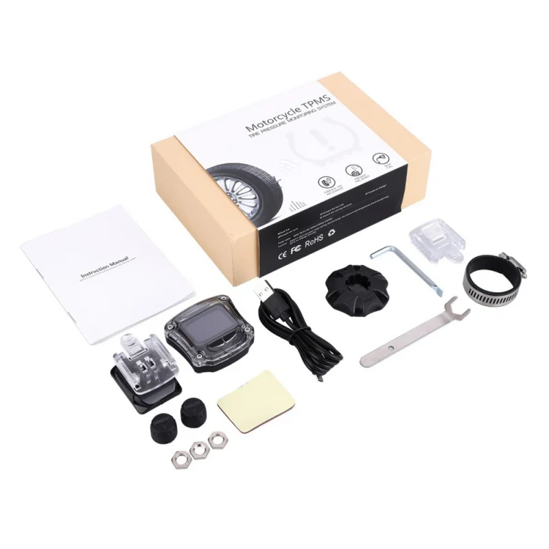 Sistema de Monitoramento Pressão dos Pneus Pressão dos Pneus da Motocicleta Tpms Sensor Universal Sensores Externos da 19 motocicleta universal sensores externos