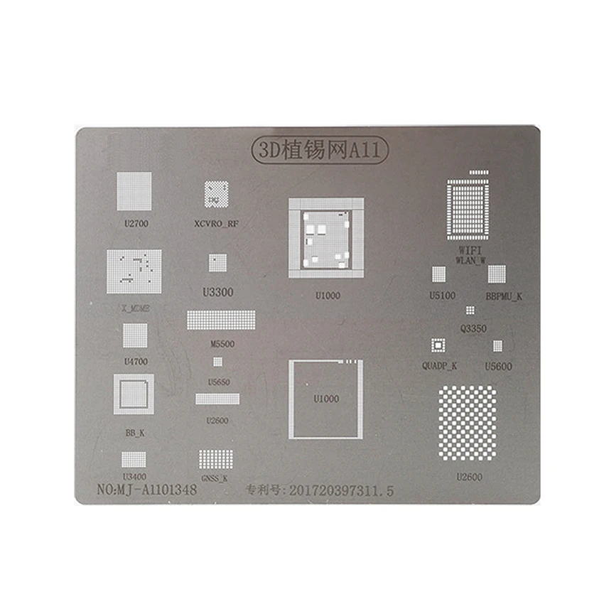 3D IC чип наборы трафаретов для пайки BGA набор A8 A9 A10 A11 трафарет оловянные пластины