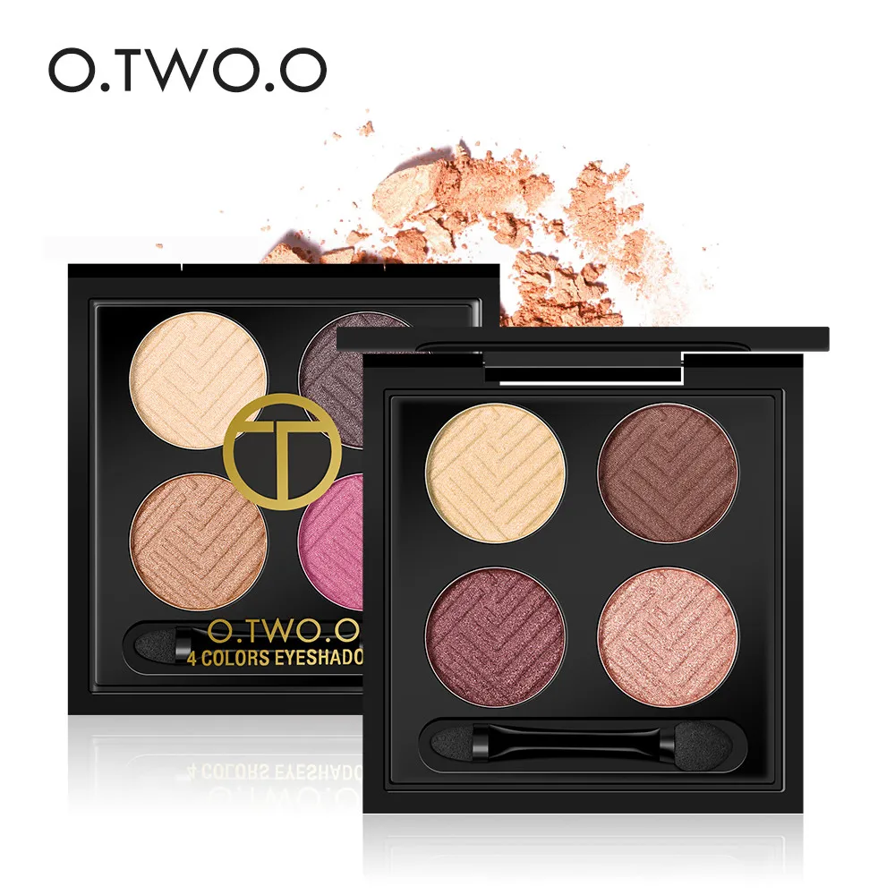 

O.TWO.O 4 Colors Shining Eyeshadow Makeup Long Lasting Eye Shadow Make Up Eyeshadow Palette Matte Diamond Glitter Matallic