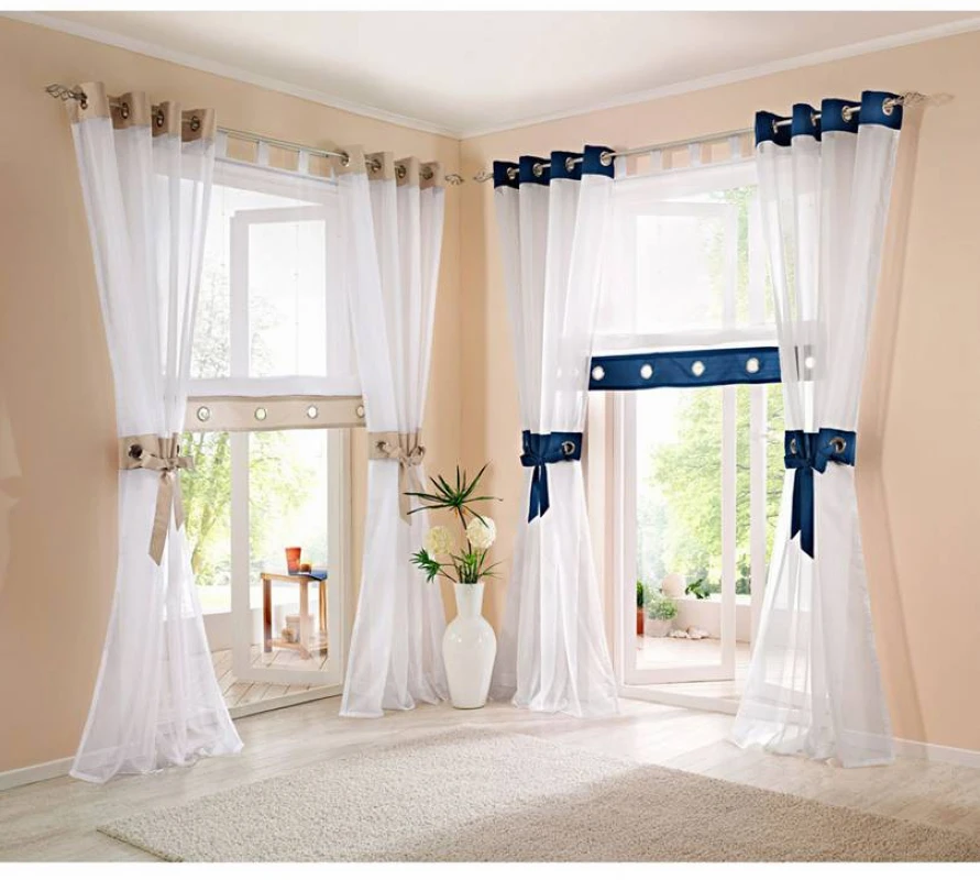 

Beautiful thin multicolor curtain ring customize Terri Wong Bamboo stripes window screening
