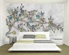 Beibehang Custom Photo Wallpaper flowers tree Mural Wallpaper For Living Room Bedroom Background wall 3D wallpaper papier peint beibehang korean pastoral style papier peint wallpaper wedding bedroom living room tv background walls small floral 3d wallpaper