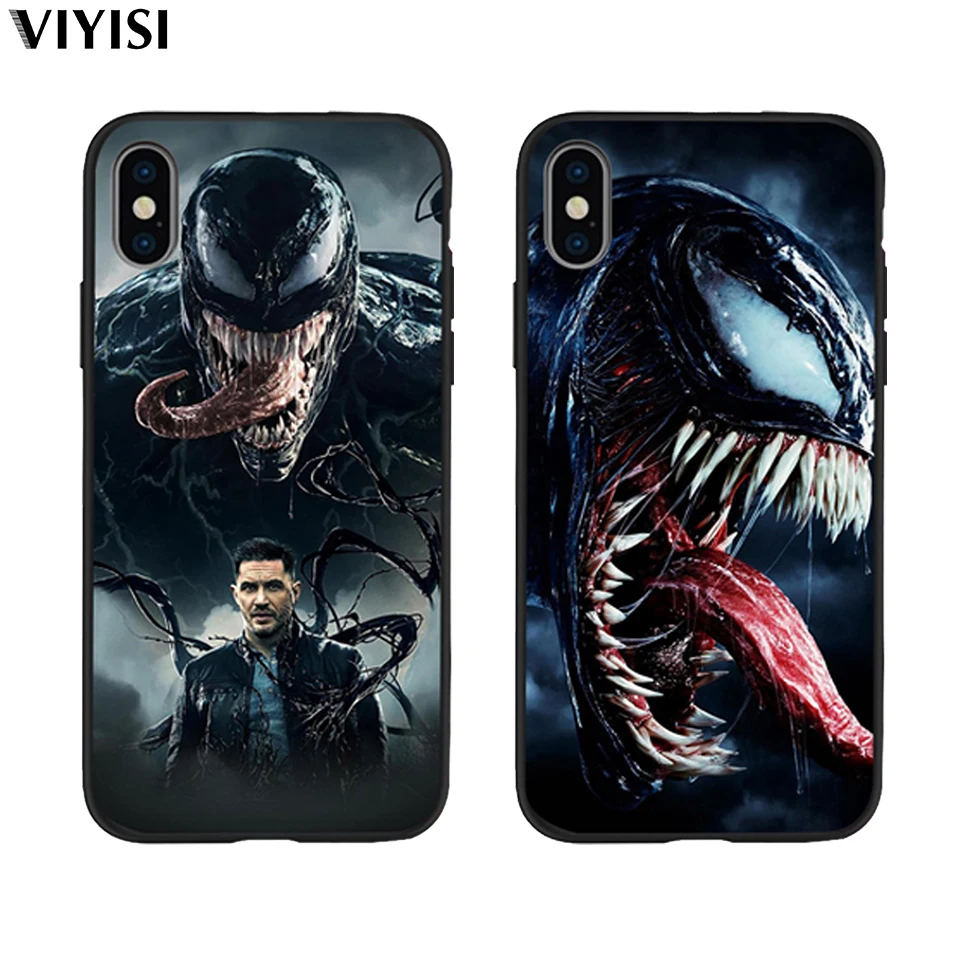 

For Apple iphone X iPhone 7 Case 5 5S SE 6 6S 8 Plus XS Max XR Etui iPhone 8 Case Coque Capas Cover Fundas TPU Venom Marvel Case