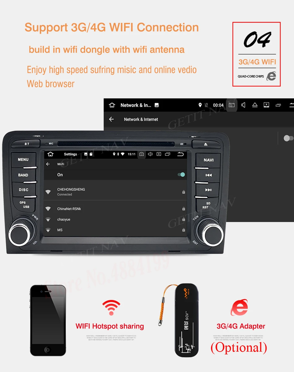Perfect Android 9.0  2 din car dvd gps navigation for Audi A3 8P/A3 8P1 3-door Hatchback/S3 8P/RS3 Sportback multimedia stereo Radio 5