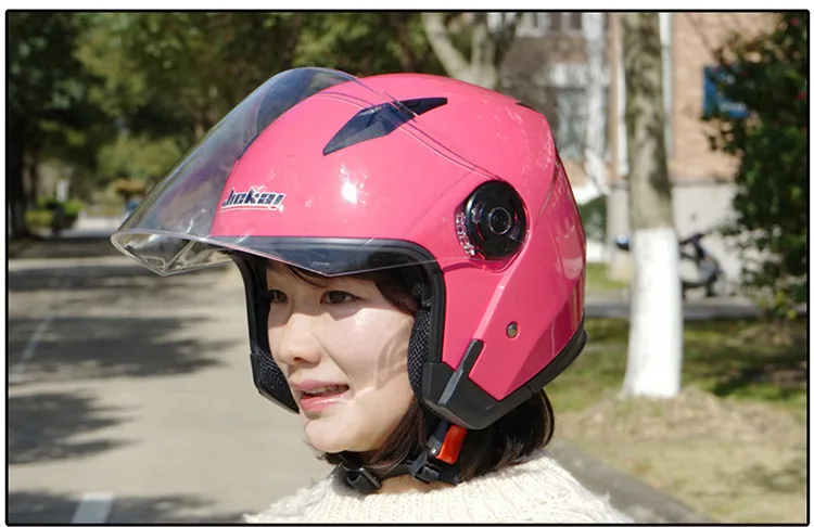 JIEKAI 512 Half Face Flip Up Electronic Motorcycle Hemet With Inner Sun Visor Motorbike Helmets Dual Lens Moto Casque Casco19