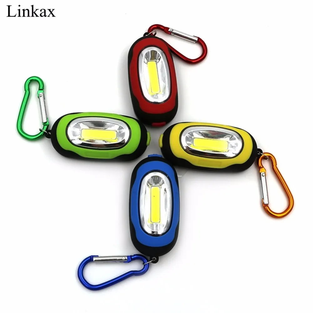 Multi function COB Led Flashlight Portable Mini Keychain Pocket Handly Torch Light Flashlight Lamp Multicolor Mini