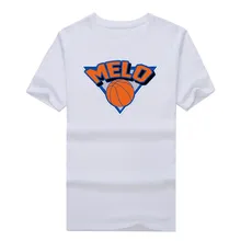 Carmelo Anthony 7 “Melo Logo” T-shirt 100% cotton short sleeve o-neck T shirt 1019-1