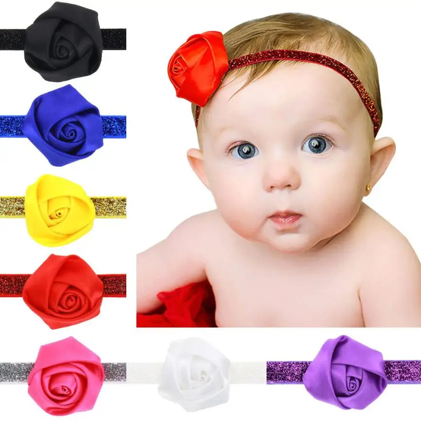 Baby Kids Girls Rose Hairband Elastic Headband Jan26headband elastic