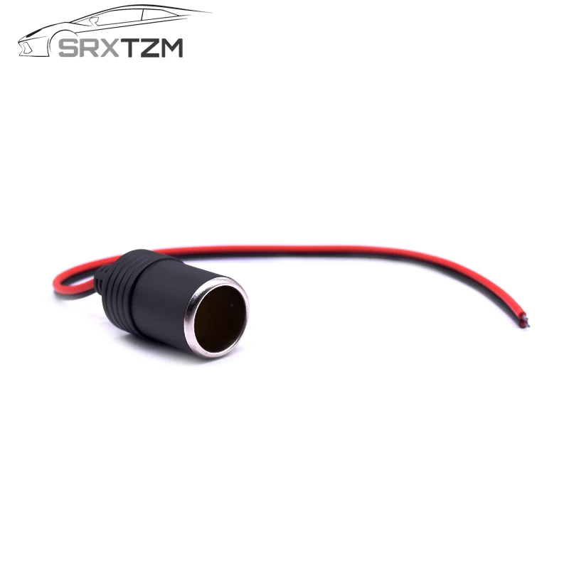 

SRXTZM 30cm Universal 12V 10A 120W Car Cigarette Lighter Female Socket Plug Auto Car Cigar Charger Cable Power Connector Adapter
