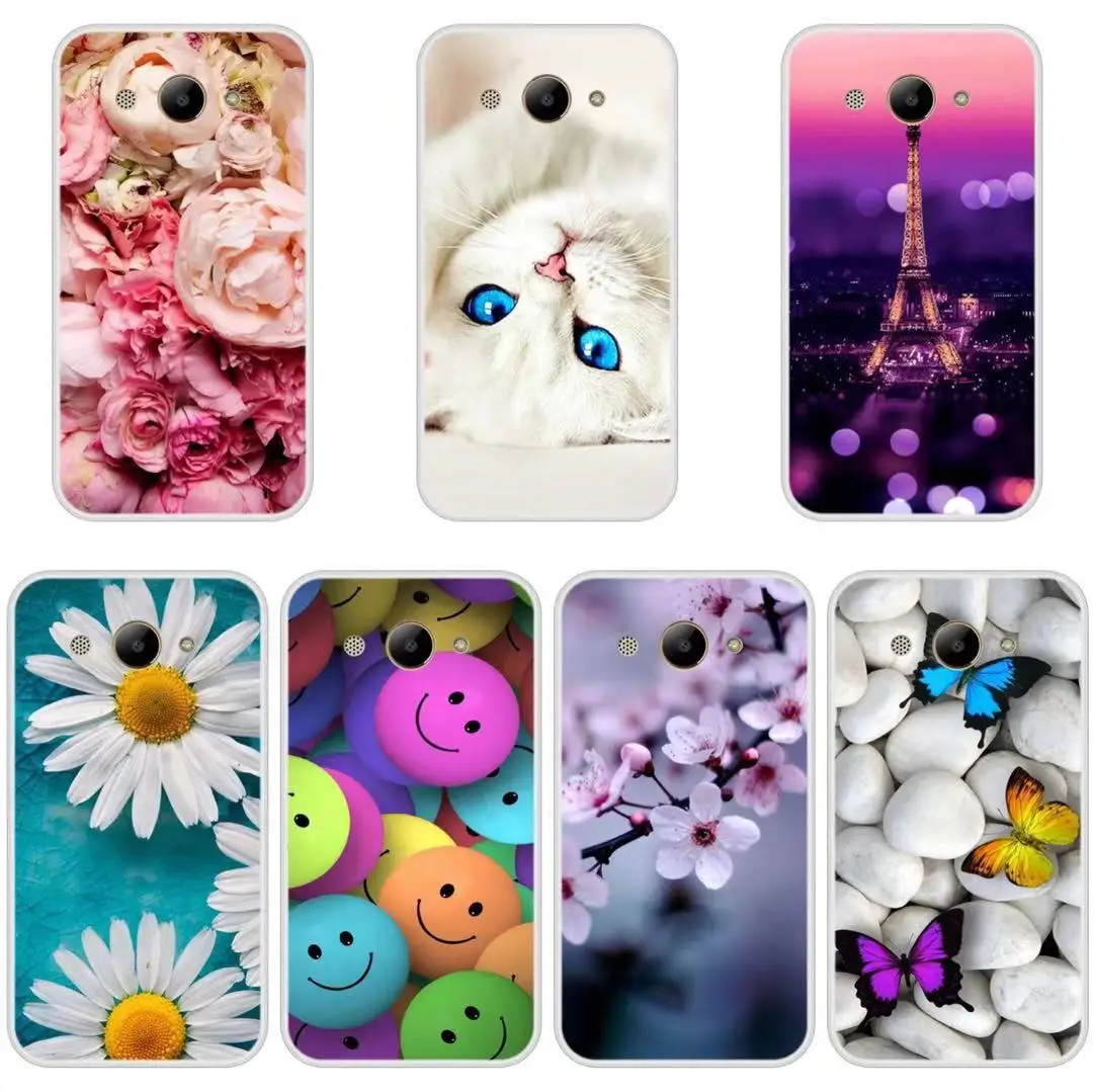 

Phone Case For Huawei Y6 Y7 Y9 Prime 2018 Soft Silicone Cute Cat Painted Back Cover For Huawei Y3 Y5 Y6 2017 II Pro Case