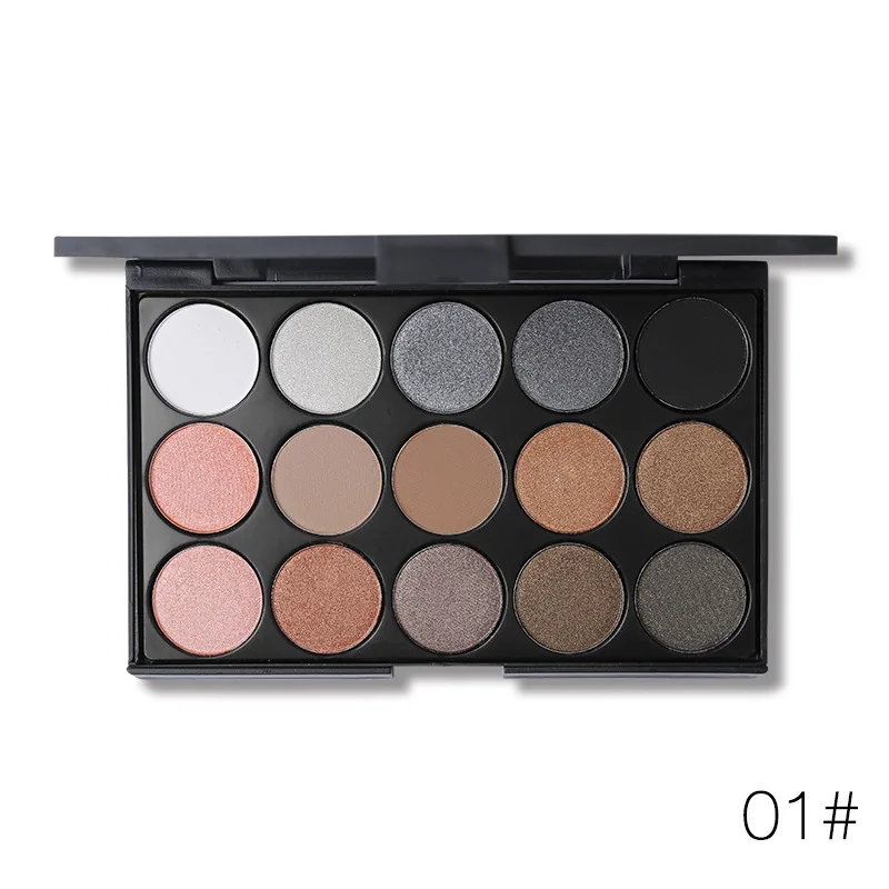 

popfeel smoky eyeshadow palette Pearlescent matte eyes makeup pigment cosmetics eyeshadow 15colors/set