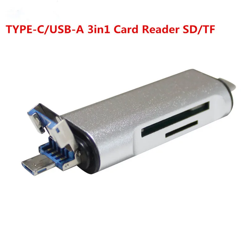 Новый 3в1 мини SD OTG Usb 3 0 2 Кардридер высокоскоростной TF Micro кардридер Тип C USB карта