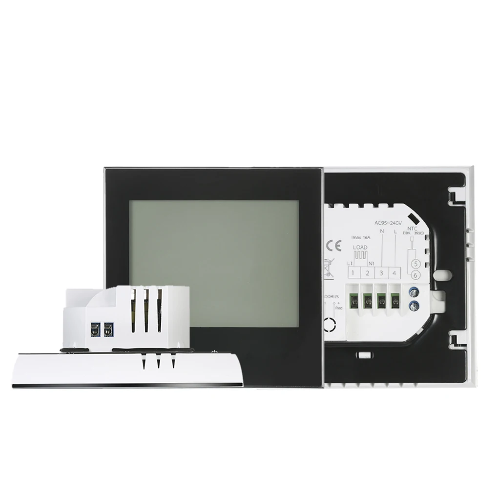 

Lightning Protection Negative Show Programmable LCD Touchscreen Electric Heating Thermostat NTC Temperature Controller