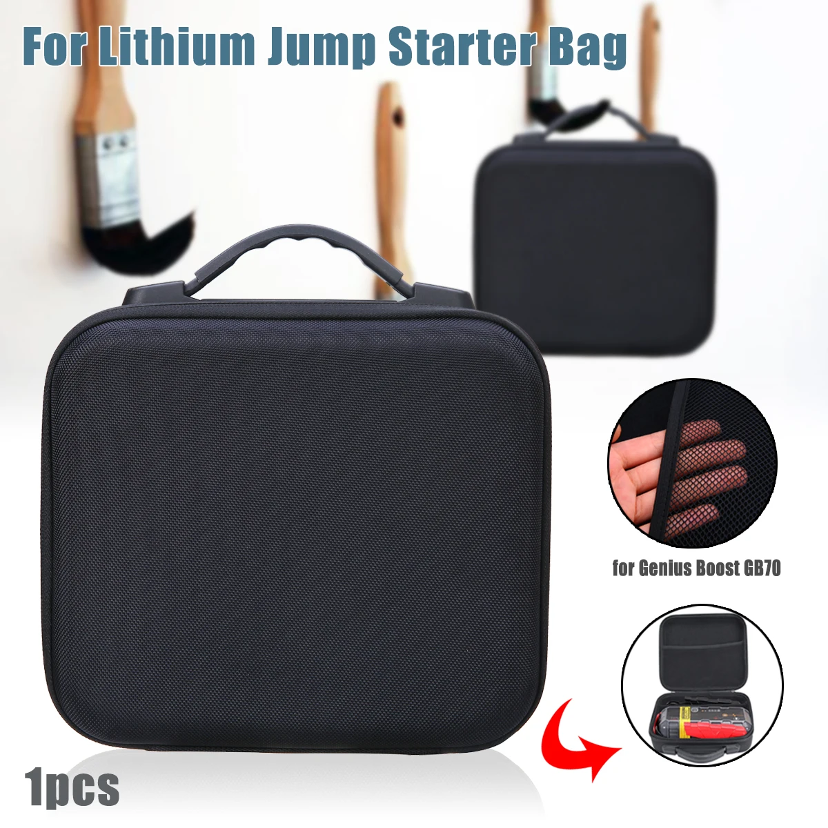 New HD 2000A 12V UltraSafe Lithium Jump Starter Bag for Genius Boost GB70 1pc