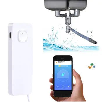 

WiFi Water Leak Sensor Alarm with Leak Alert Smart Mobile Remote Control Flood Detector