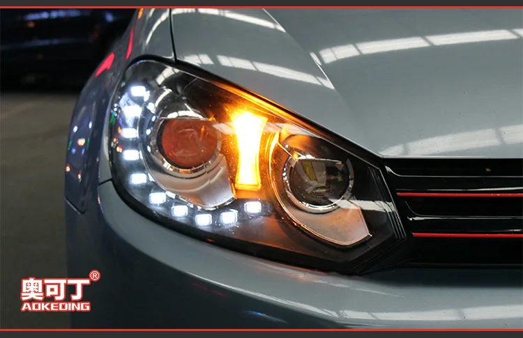 АКД стайлинга автомобилей для VW Golf 6 фары 2009-2012 Golf6 светодиодный фар Светодиодный ДХО Hid лампы Глава Ангел глаз Bi Xenon луча аксессуары