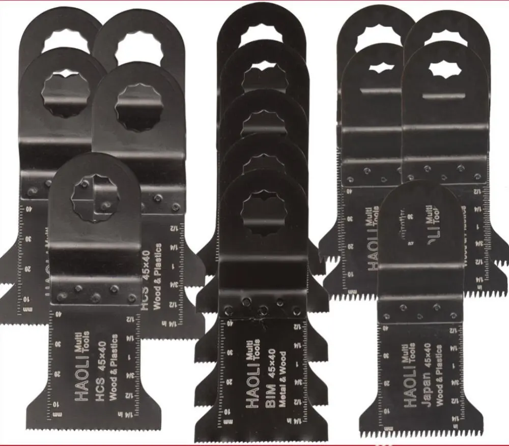 

Free shipping 15 pcs 45mm oscillating multi Tool saw blade Accessories for power tool as AEG Ridgid Worx ,wood metal cutting