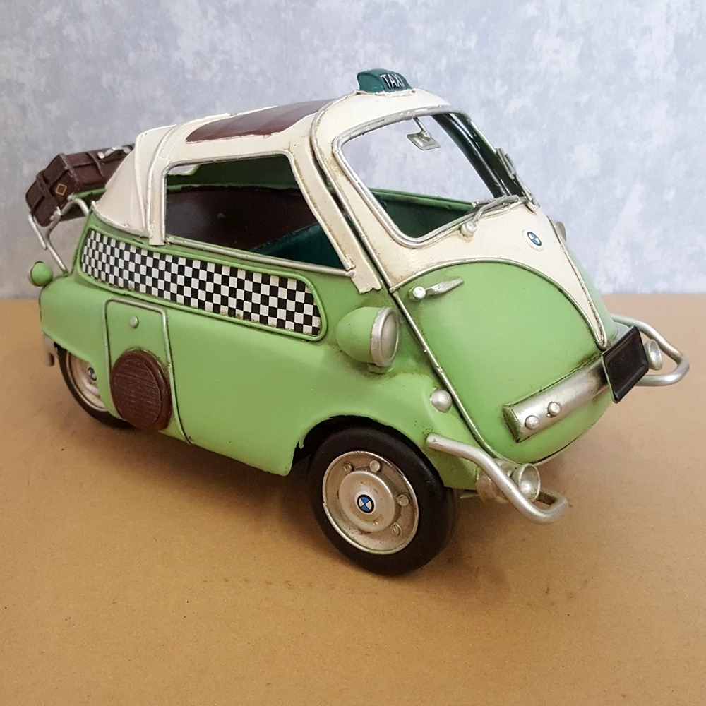 

iron crafts ornaments to decorate the living room car model vintage car decoration crafts gifts 1957 GREEN