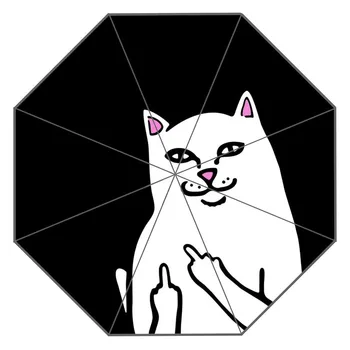 

New Custom Cartoon cat Artwork Umbrella Sunny and Rainy Sunscreen Anti-uv Umbrella #QAZ098K