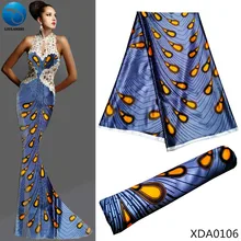 LIULANZHI silver gray african silk wax fabrics ankara prints imitated silk wax fabricc hot sales african silk fabri XDA01