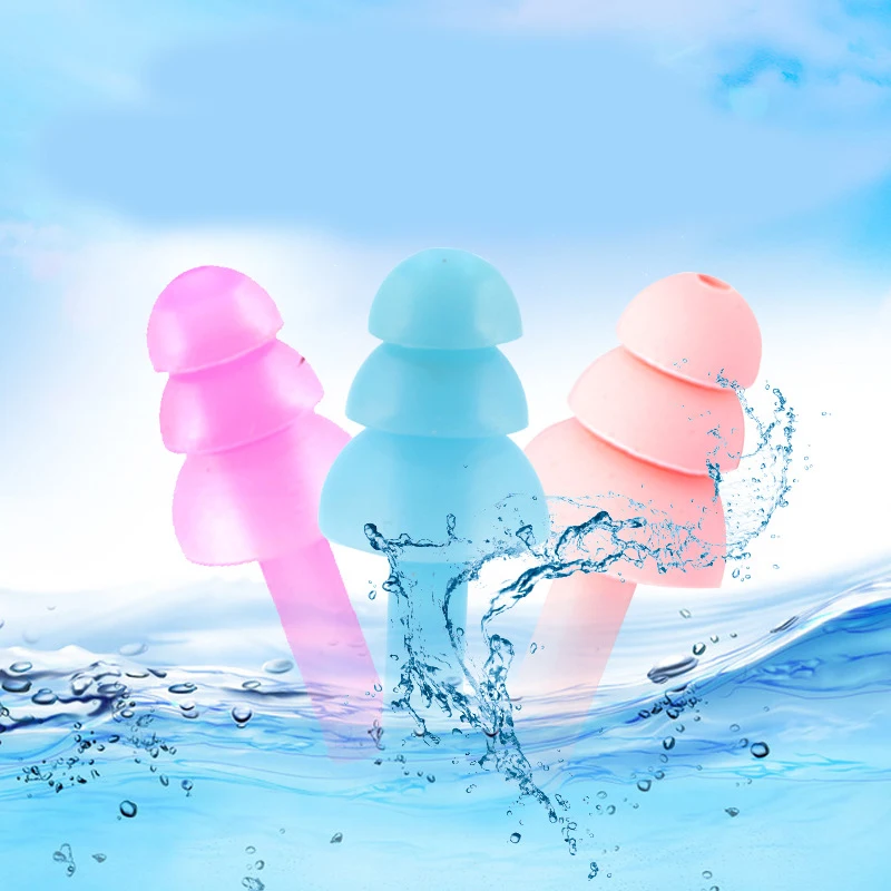 10 Pieces Swimming Earplugs Set Waterproof Soft Silicone Swim Ear Plugs 3CM Swim Water Sports Swimming Accessories Professional
