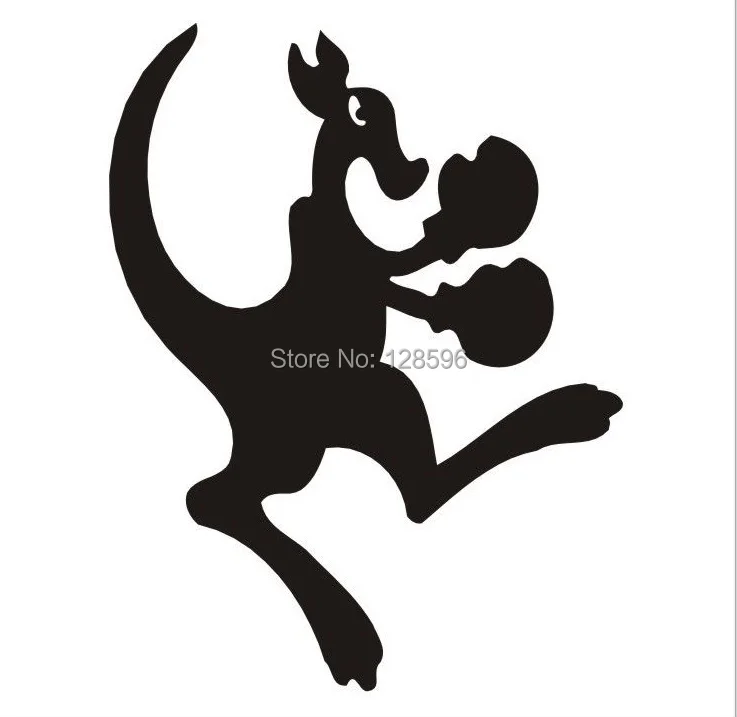 Boxing Kangaroo Funny Vinyl Car window Sticker Decal Truck Bumper